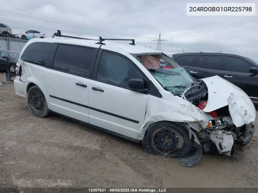2016 Dodge Grand Caravan Se VIN: 2C4RDGBG1GR225798 Lot: 12307631