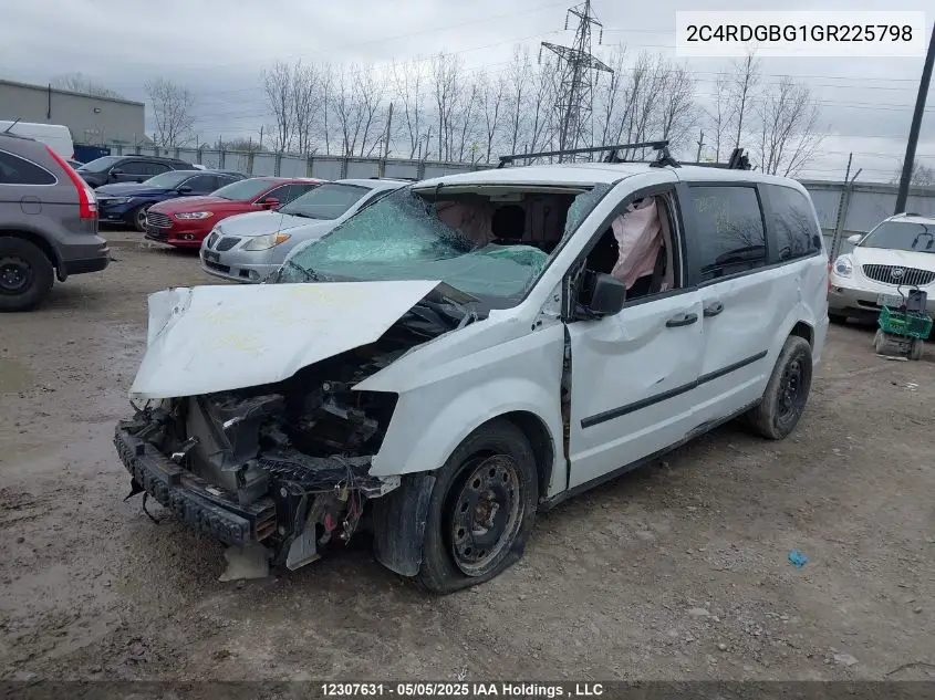 2016 Dodge Grand Caravan Se VIN: 2C4RDGBG1GR225798 Lot: 12307631