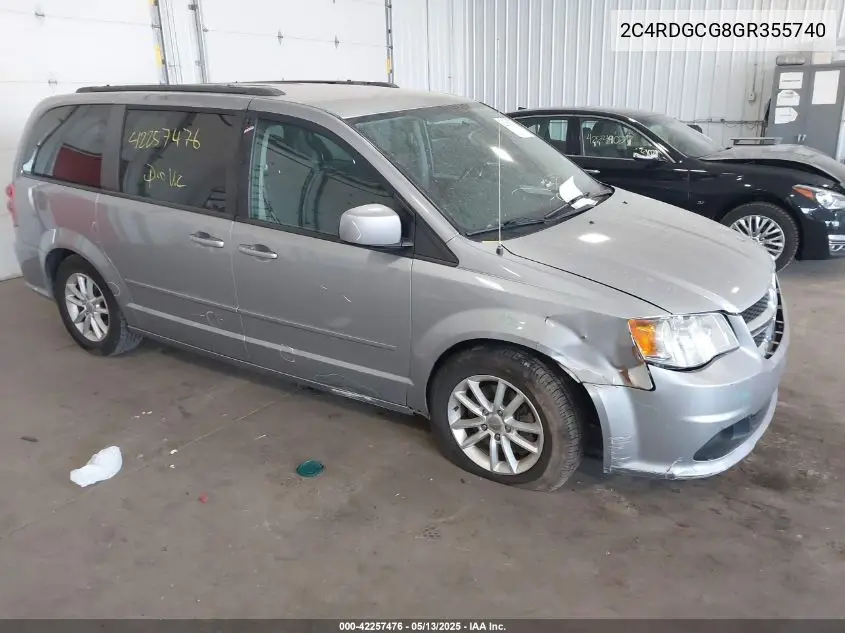 2016 Dodge Grand Caravan Sxt VIN: 2C4RDGCG8GR355740 Lot: 42257476