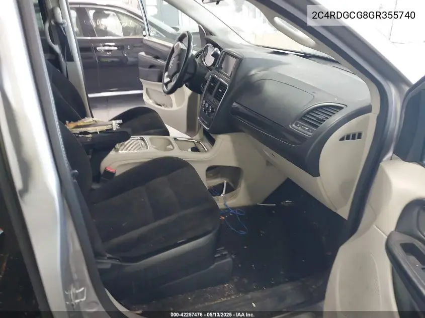 2016 Dodge Grand Caravan Sxt VIN: 2C4RDGCG8GR355740 Lot: 42257476