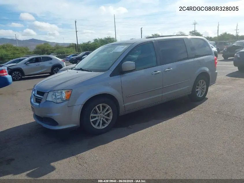 2016 Dodge Grand Caravan Sxt VIN: 2C4RDGCG8GR328005 Lot: 42619940