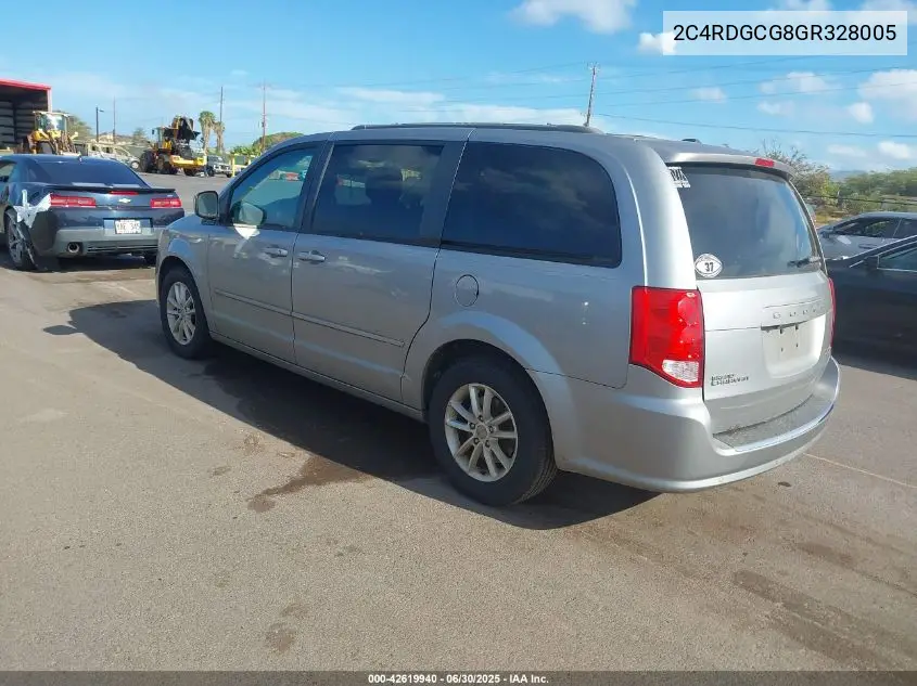 2016 Dodge Grand Caravan Sxt VIN: 2C4RDGCG8GR328005 Lot: 42619940