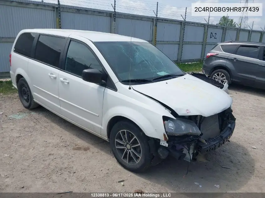 2017 Dodge Grand Caravan Cvp/Sxt VIN: 2C4RDGBG9HR877439 Lot: 12338813