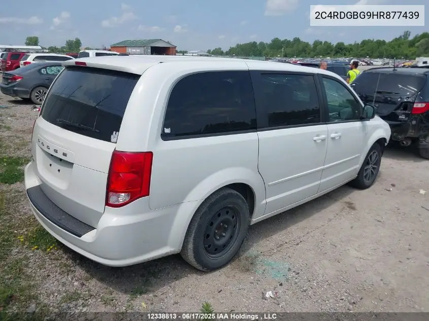 2017 Dodge Grand Caravan Cvp/Sxt VIN: 2C4RDGBG9HR877439 Lot: 12338813