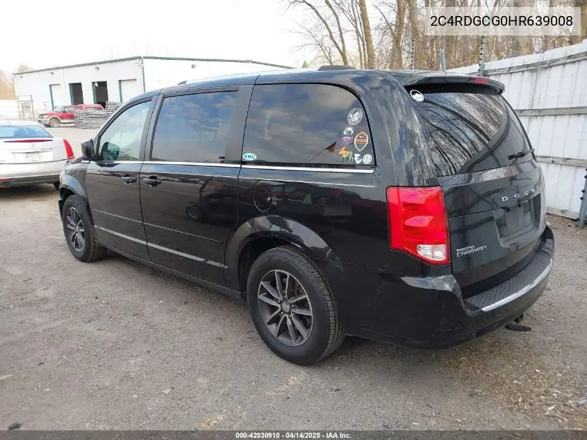 2017 Dodge Grand Caravan Sxt VIN: 2C4RDGCG0HR639008 Lot: 42030910