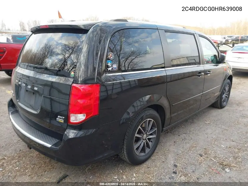 2017 Dodge Grand Caravan Sxt VIN: 2C4RDGCG0HR639008 Lot: 42030910