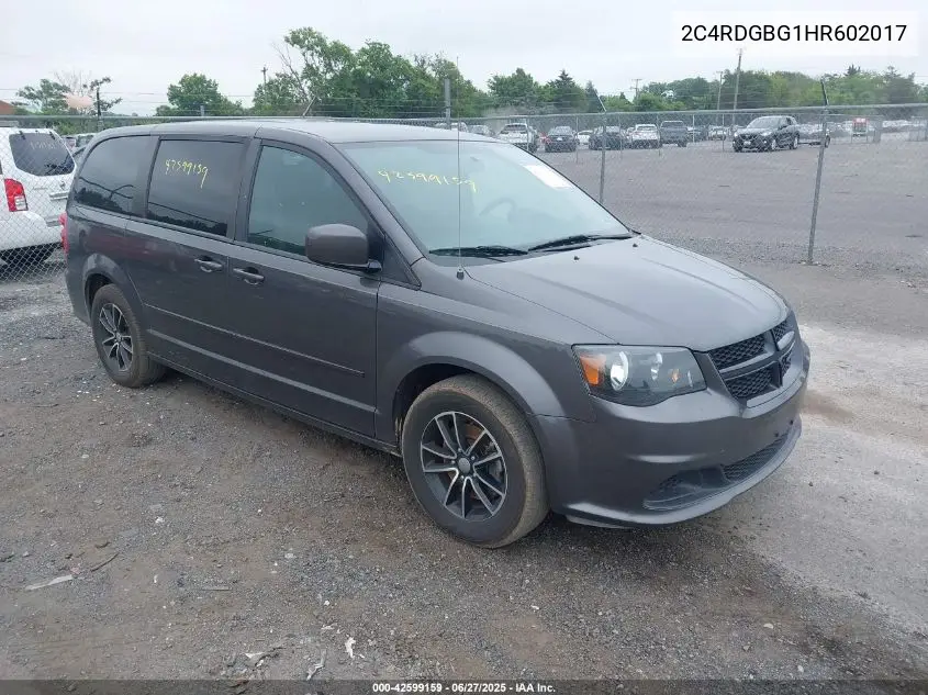 2017 Dodge Grand Caravan Se Plus VIN: 2C4RDGBG1HR602017 Lot: 42599159