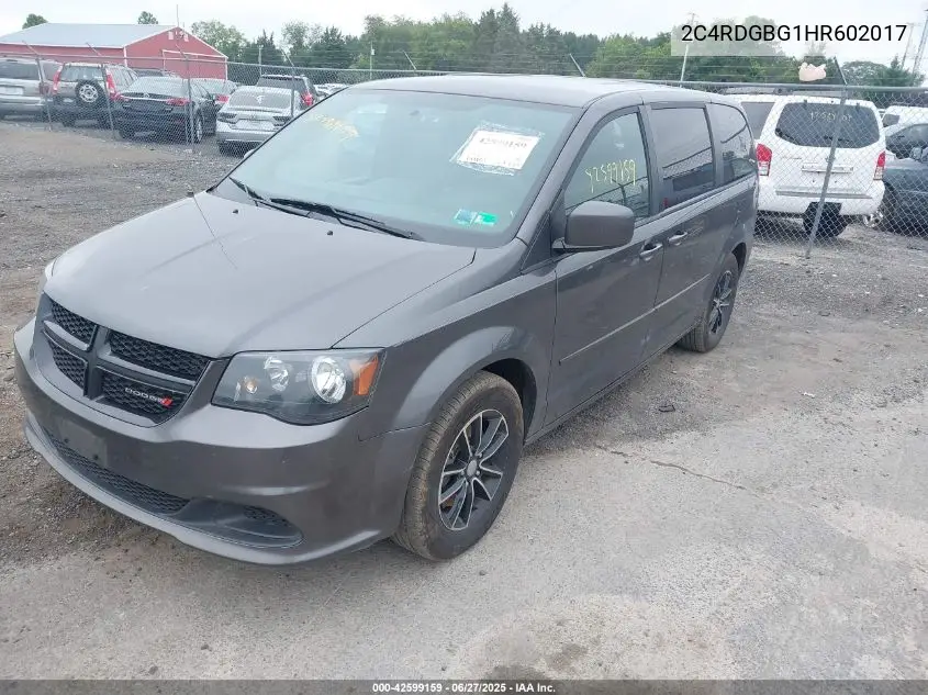 2017 Dodge Grand Caravan Se Plus VIN: 2C4RDGBG1HR602017 Lot: 42599159
