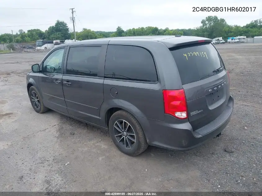 2017 Dodge Grand Caravan Se Plus VIN: 2C4RDGBG1HR602017 Lot: 42599159