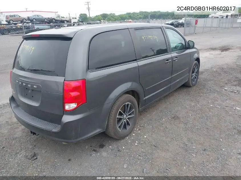 2017 Dodge Grand Caravan Se Plus VIN: 2C4RDGBG1HR602017 Lot: 42599159