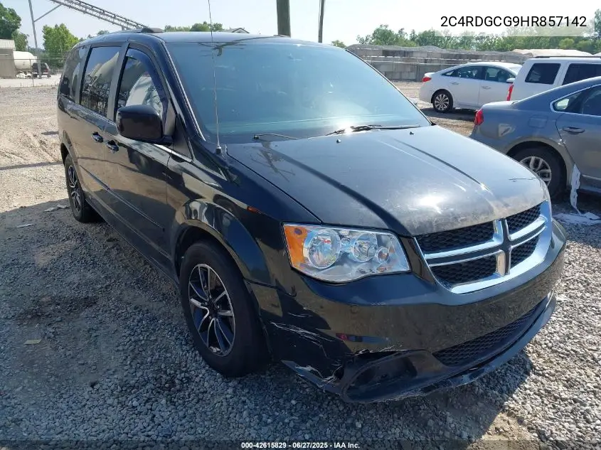 2017 Dodge Grand Caravan Sxt VIN: 2C4RDGCG9HR857142 Lot: 42615829