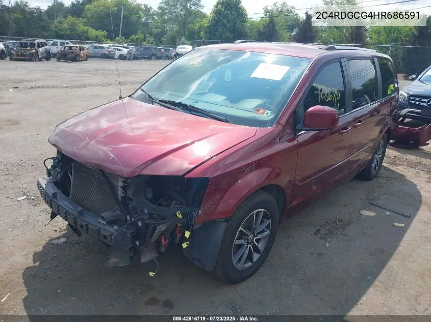 2017 Dodge Grand Caravan Sxt VIN: 2C4RDGCG4HR686591 Lot: 42816719