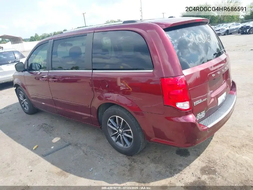 2017 Dodge Grand Caravan Sxt VIN: 2C4RDGCG4HR686591 Lot: 42816719