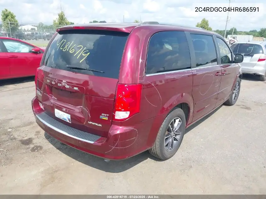 2017 Dodge Grand Caravan Sxt VIN: 2C4RDGCG4HR686591 Lot: 42816719