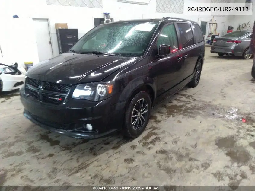 2018 Dodge Grand Caravan Gt VIN: 2C4RDGEG4JR249113 Lot: 41838452