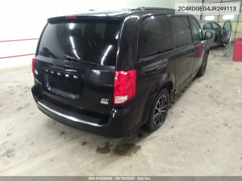 2018 Dodge Grand Caravan Gt VIN: 2C4RDGEG4JR249113 Lot: 41838452