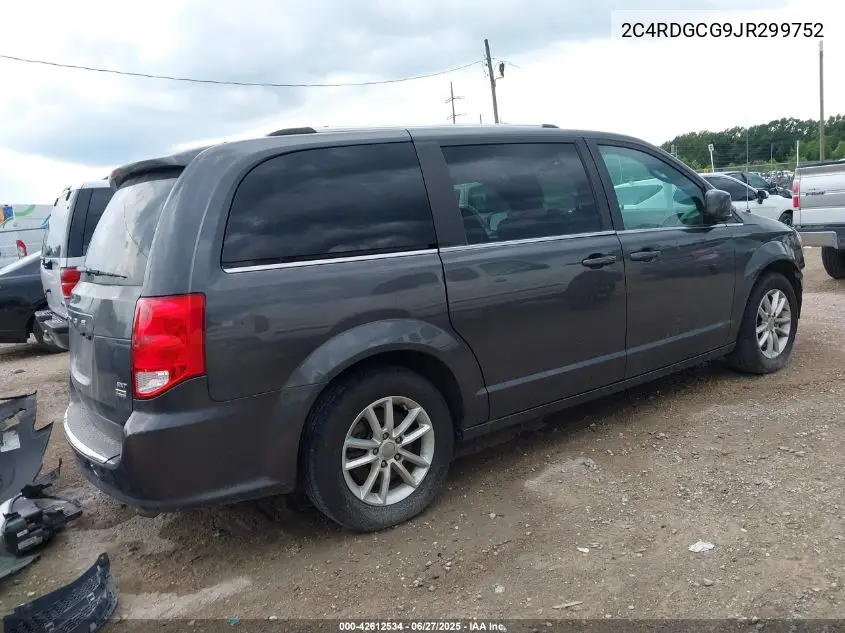 2018 Dodge Grand Caravan Sxt VIN: 2C4RDGCG9JR299752 Lot: 42612534