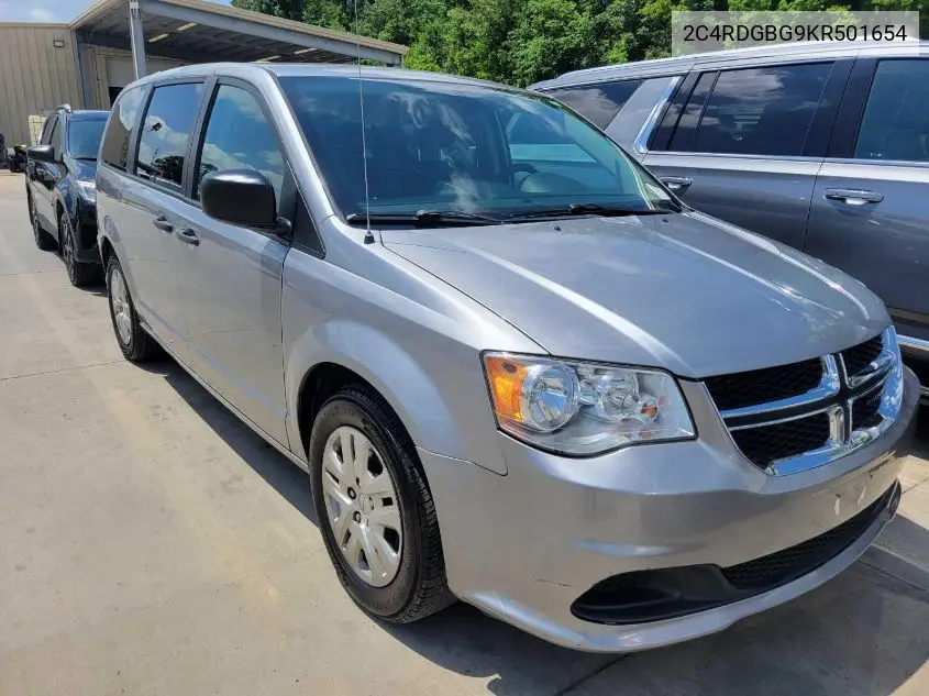 2019 Dodge Grand Caravan Se VIN: 2C4RDGBG9KR501654 Lot: 42262789