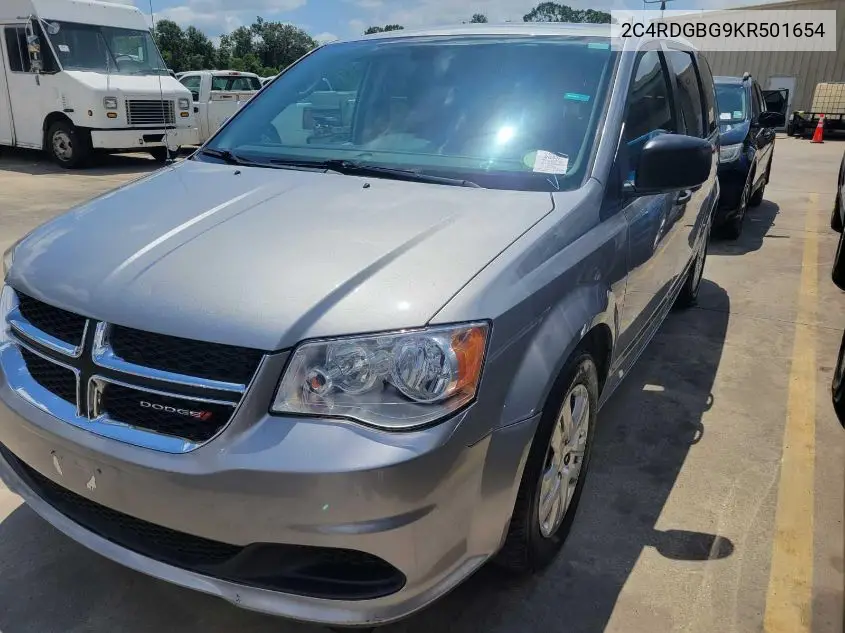 2019 Dodge Grand Caravan Se VIN: 2C4RDGBG9KR501654 Lot: 42262789
