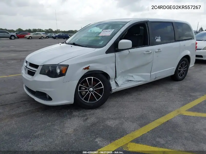 2019 Dodge Grand Caravan Gt VIN: 2C4RDGEG2KR557267 Lot: 42582967