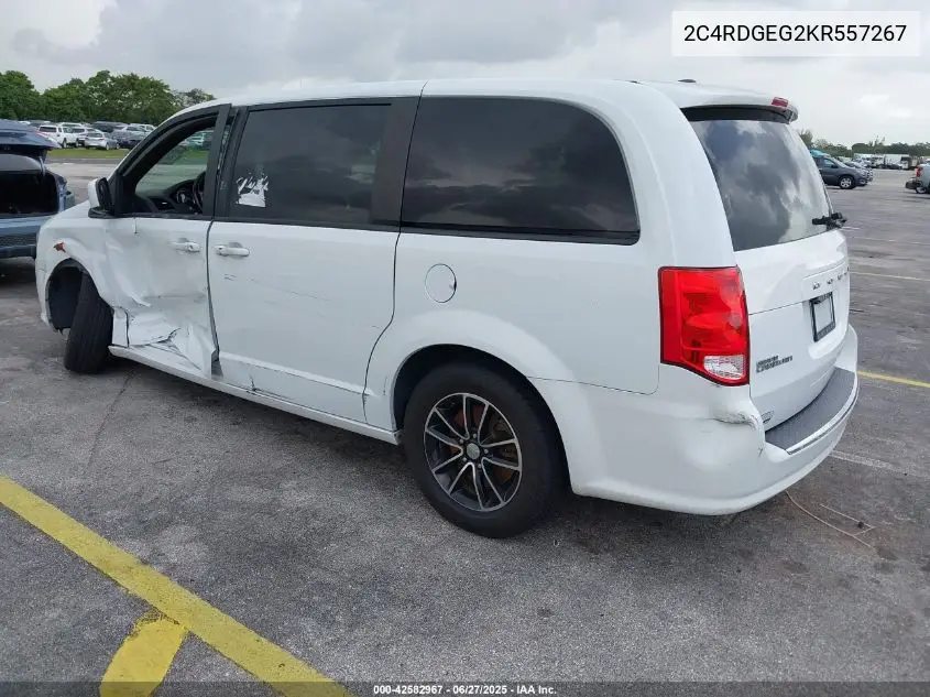 2019 Dodge Grand Caravan Gt VIN: 2C4RDGEG2KR557267 Lot: 42582967
