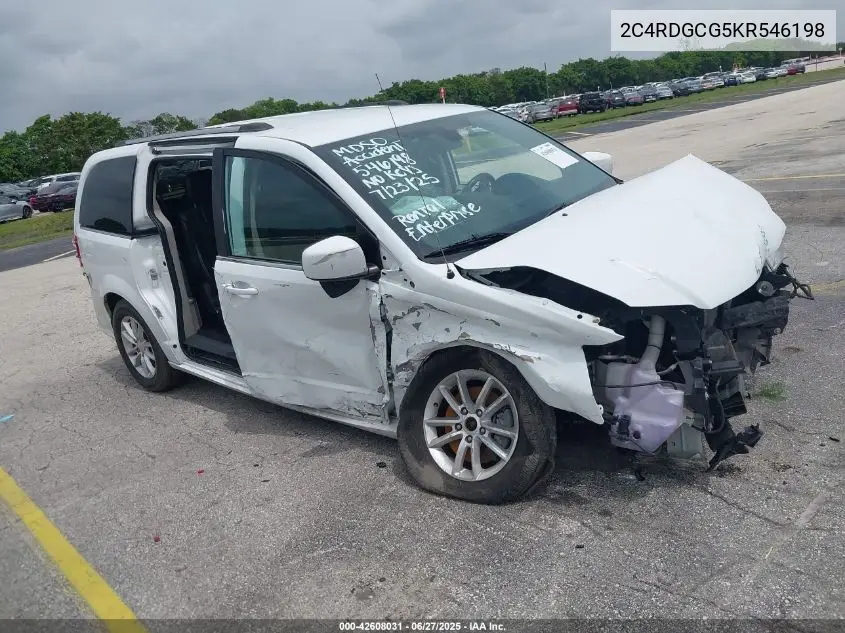 2019 Dodge Grand Caravan Sxt VIN: 2C4RDGCG5KR546198 Lot: 42608031