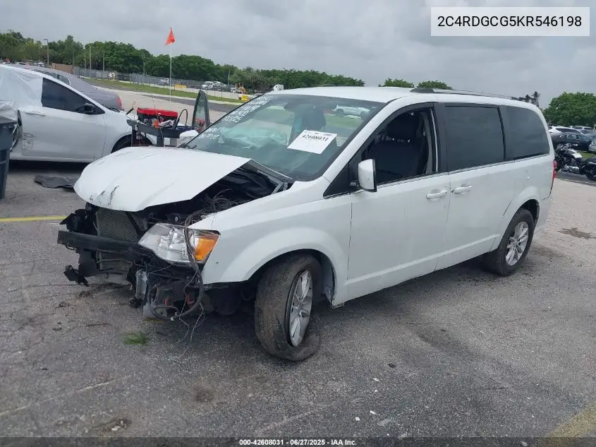 2019 Dodge Grand Caravan Sxt VIN: 2C4RDGCG5KR546198 Lot: 42608031