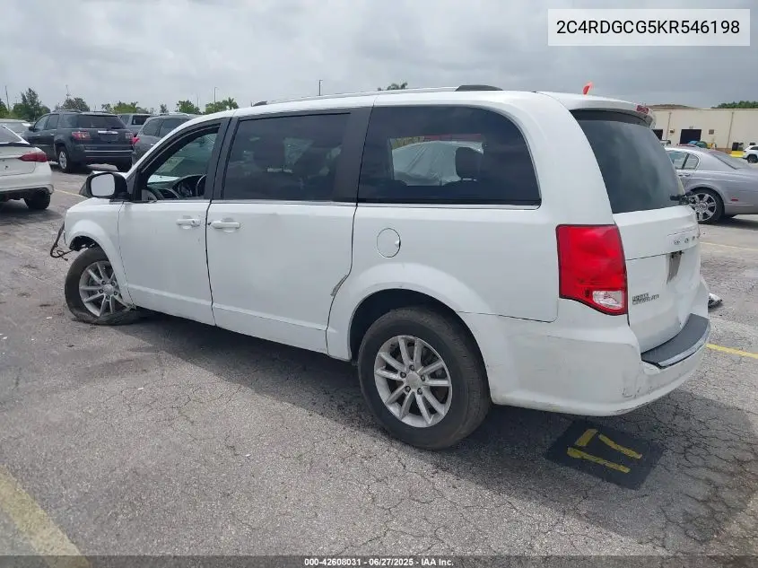 2019 Dodge Grand Caravan Sxt VIN: 2C4RDGCG5KR546198 Lot: 42608031