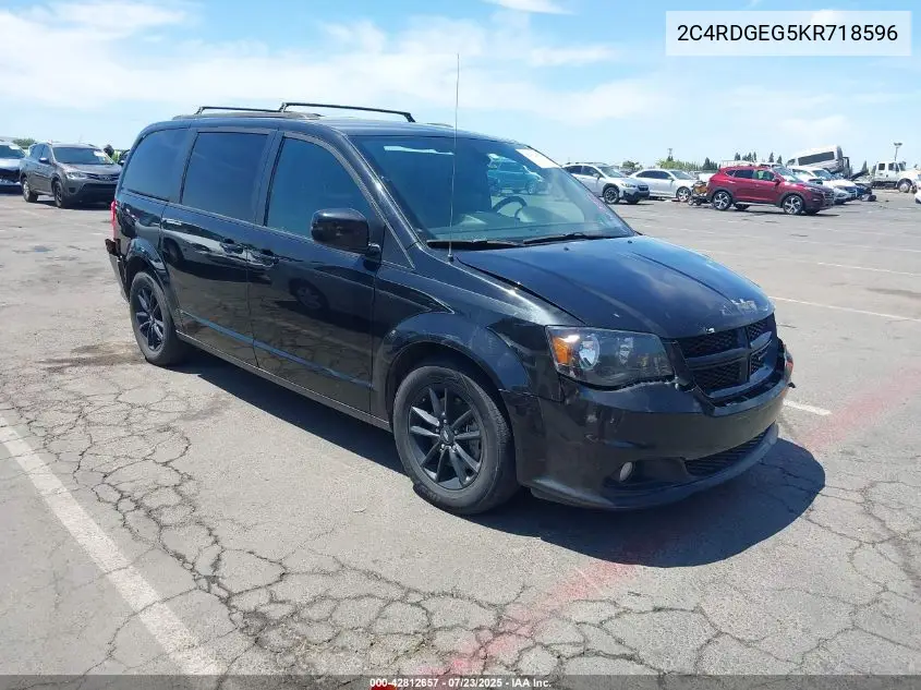 2019 Dodge Grand Caravan Gt VIN: 2C4RDGEG5KR718596 Lot: 42812657