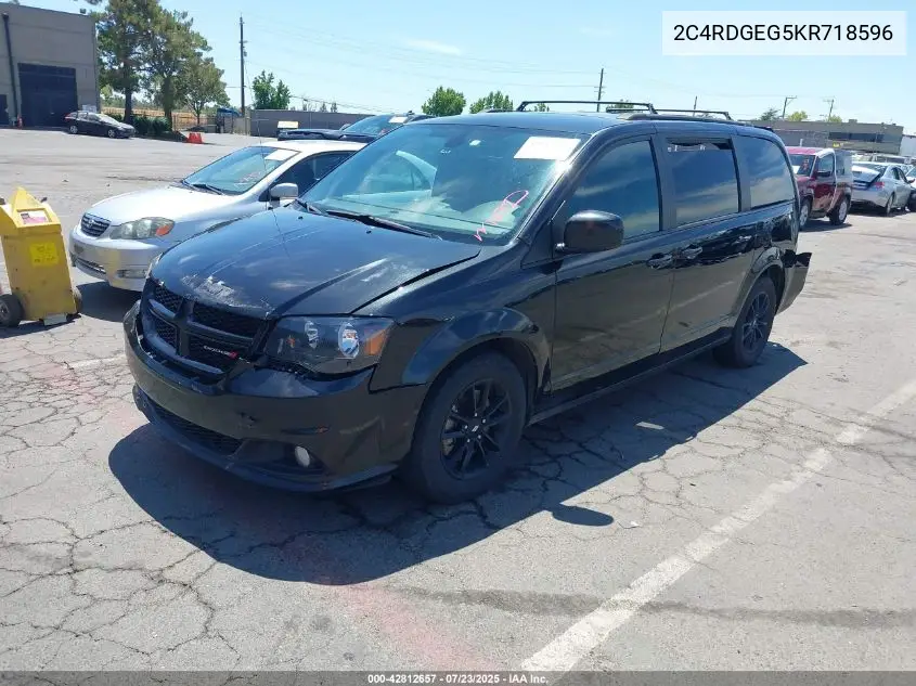 2019 Dodge Grand Caravan Gt VIN: 2C4RDGEG5KR718596 Lot: 42812657