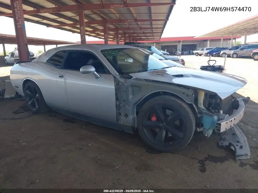 2009 Dodge Challenger Srt8 VIN: 2B3LJ74W69H574470 Lot: 42239229