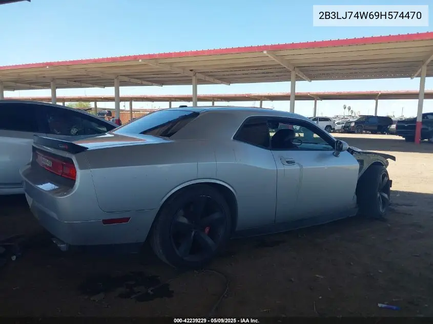 2009 Dodge Challenger Srt8 VIN: 2B3LJ74W69H574470 Lot: 42239229