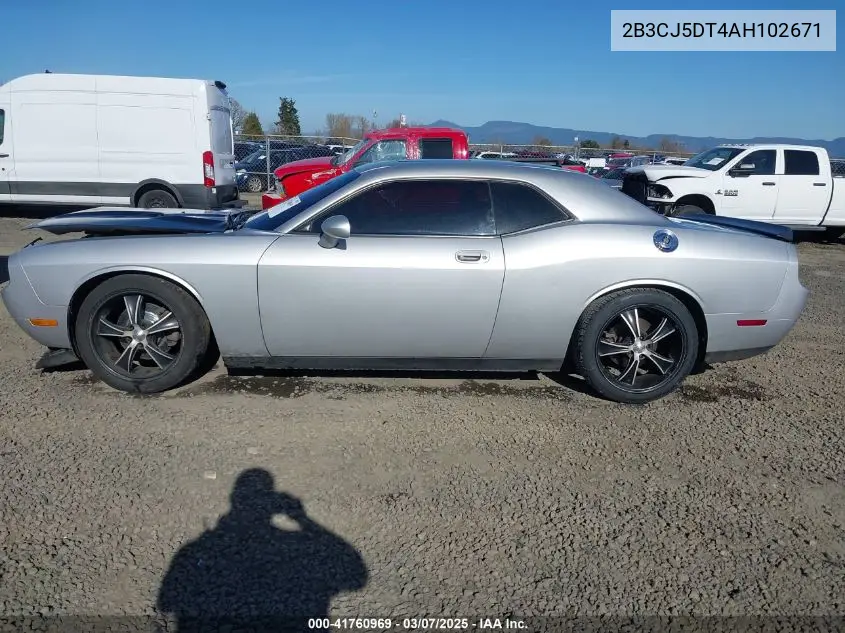 2010 Dodge Challenger R/T VIN: 2B3CJ5DT4AH102671 Lot: 41760969
