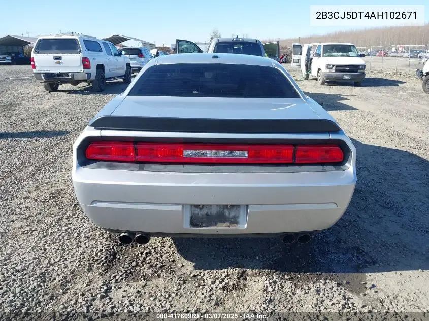 2010 Dodge Challenger R/T VIN: 2B3CJ5DT4AH102671 Lot: 41760969