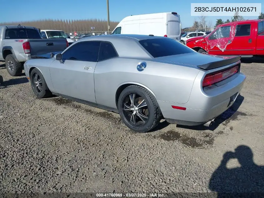 2010 Dodge Challenger R/T VIN: 2B3CJ5DT4AH102671 Lot: 41760969