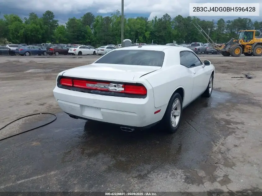 2011 Dodge Challenger VIN: 2B3CJ4DG0BH596428 Lot: 42226651