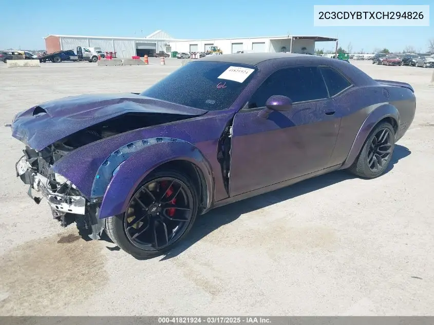2012 Dodge Challenger R/T VIN: 2C3CDYBTXCH294826 Lot: 41821924