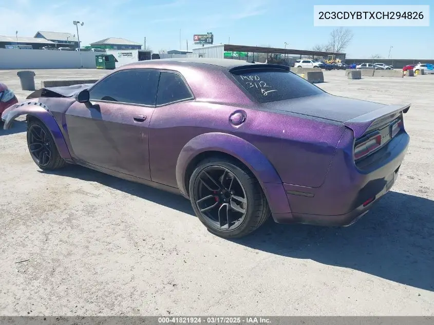 2012 Dodge Challenger R/T VIN: 2C3CDYBTXCH294826 Lot: 41821924