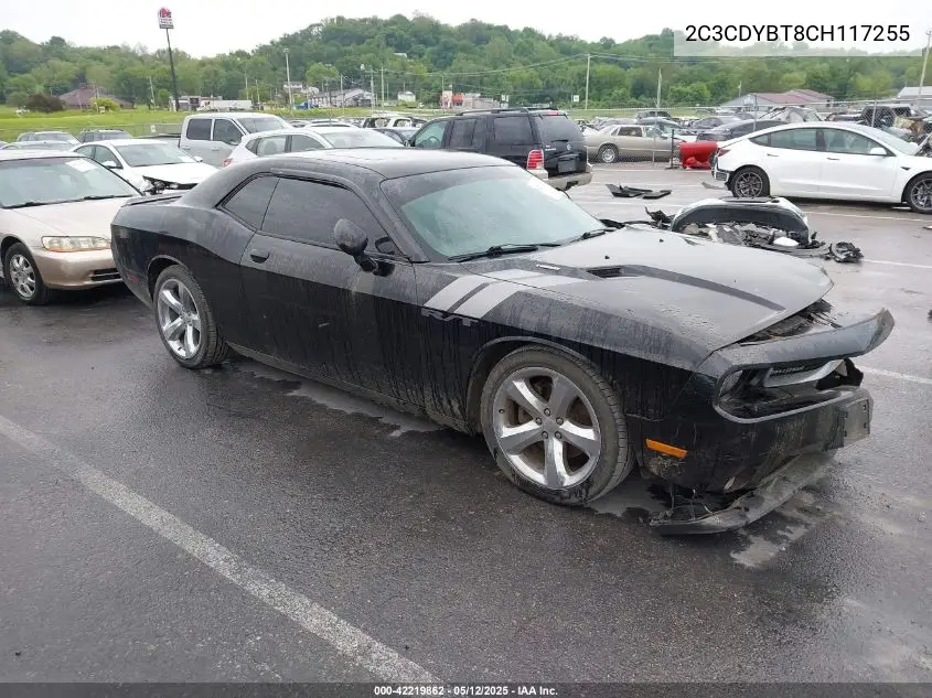 2012 Dodge Challenger R/T VIN: 2C3CDYBT8CH117255 Lot: 42219862