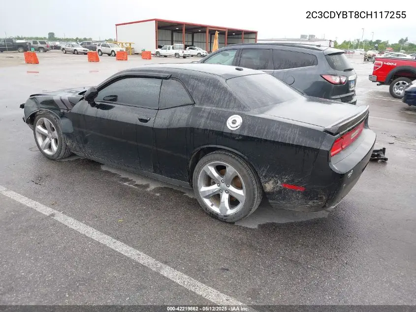 2012 Dodge Challenger R/T VIN: 2C3CDYBT8CH117255 Lot: 42219862
