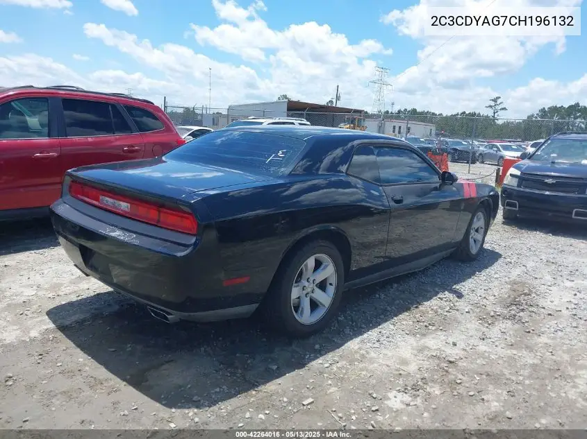 2012 Dodge Challenger Sxt VIN: 2C3CDYAG7CH196132 Lot: 42264016