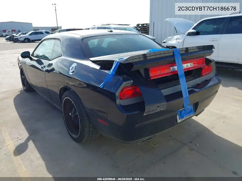 2012 Dodge Challenger R/T VIN: 2C3CDYBT7CH186678 Lot: 42559848