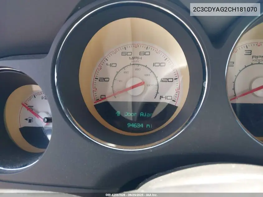 2012 Dodge Challenger Sxt VIN: 2C3CDYAG2CH181070 Lot: 42597826
