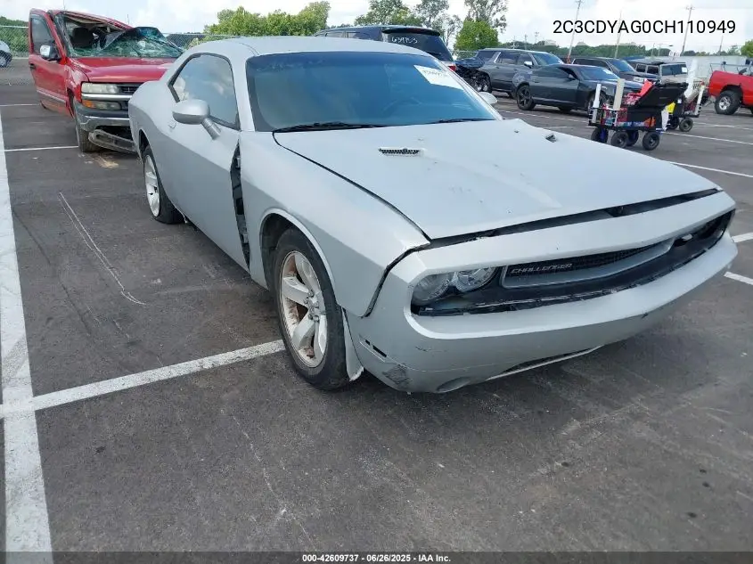 2012 Dodge Challenger Sxt VIN: 2C3CDYAG0CH110949 Lot: 42609737