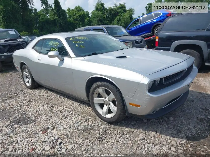 2012 Dodge Challenger Sxt VIN: 2C3CDYAG0CH232212 Lot: 42639885