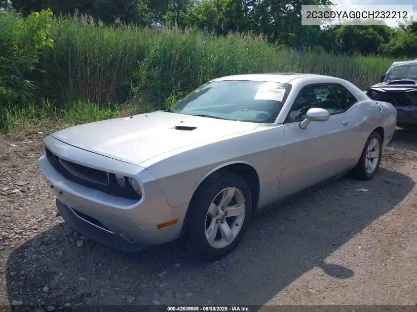 2012 Dodge Challenger Sxt VIN: 2C3CDYAG0CH232212 Lot: 42639885