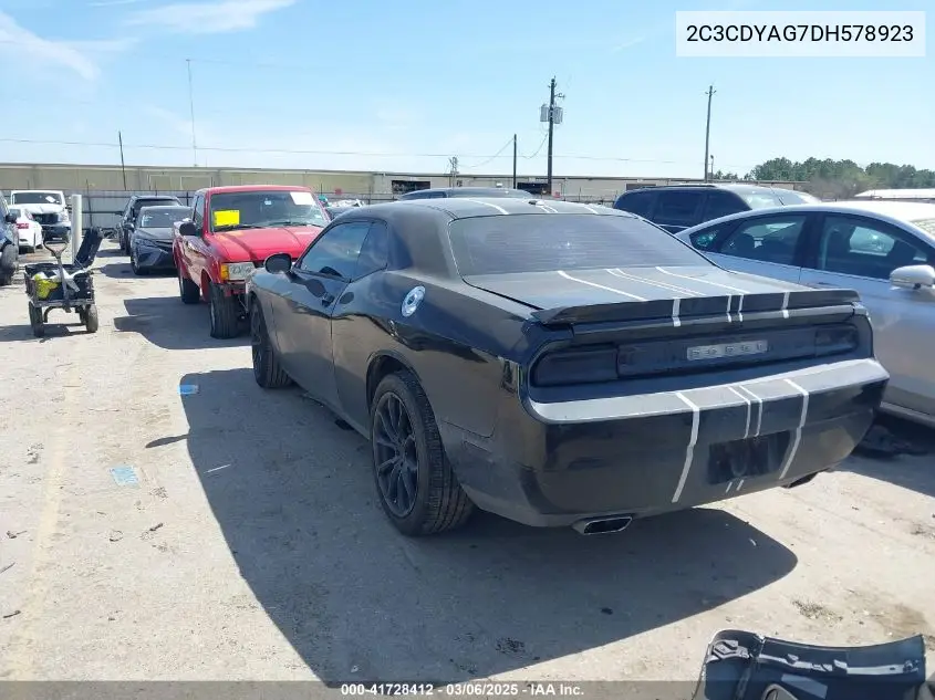 2013 Dodge Challenger Sxt VIN: 2C3CDYAG7DH578923 Lot: 41728412