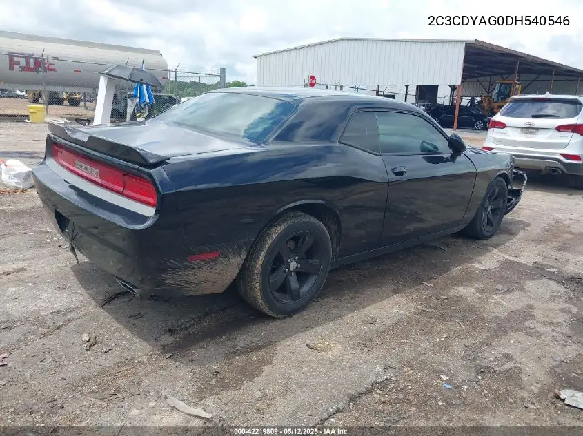 2013 Dodge Challenger Sxt VIN: 2C3CDYAG0DH540546 Lot: 42219809