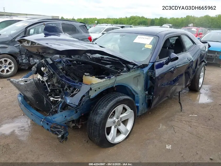 2013 Dodge Challenger Sxt VIN: 2C3CDYAG3DH665962 Lot: 42243987
