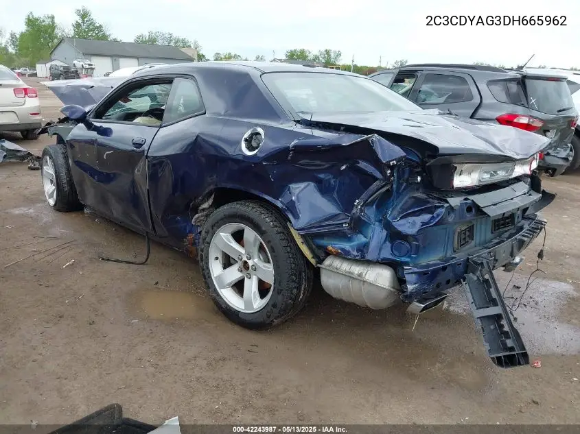2013 Dodge Challenger Sxt VIN: 2C3CDYAG3DH665962 Lot: 42243987